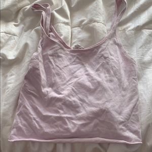 pink crop top